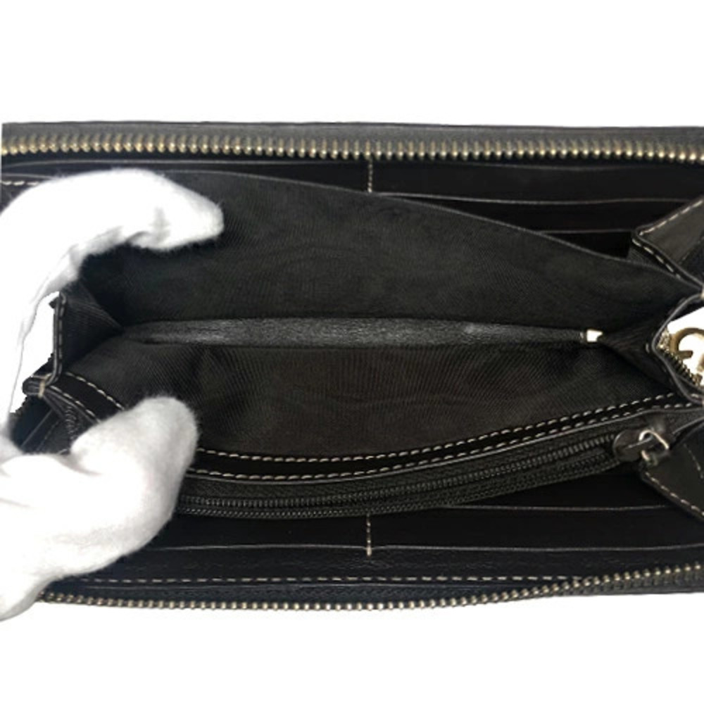 Gucci Lovely Round Long Wallet GG Canvas Zipper Zippy Leather Brown - Picture 10 of 10